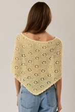 Load image into Gallery viewer, Buttercream Blossom Knit cape top