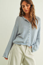Load image into Gallery viewer, Blush Breeze Henley Cardigan top