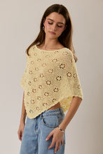 Load image into Gallery viewer, Buttercream Blossom Knit cape top