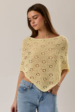 Load image into Gallery viewer, Buttercream Blossom Knit cape top