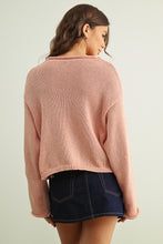 Load image into Gallery viewer, Blush Breeze Henley Cardigan top