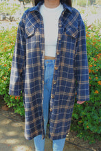 Load image into Gallery viewer, Acacia’s Long Plaid Jacket- Dark
