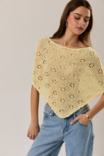 Load image into Gallery viewer, Buttercream Blossom Knit cape top
