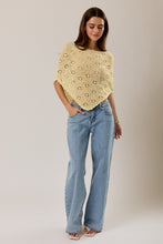 Load image into Gallery viewer, Buttercream Blossom Knit cape top
